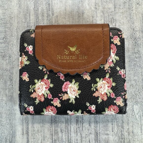 Natural Life Made With My Heart Rose Wallet Vegan - Picture 1 of 10